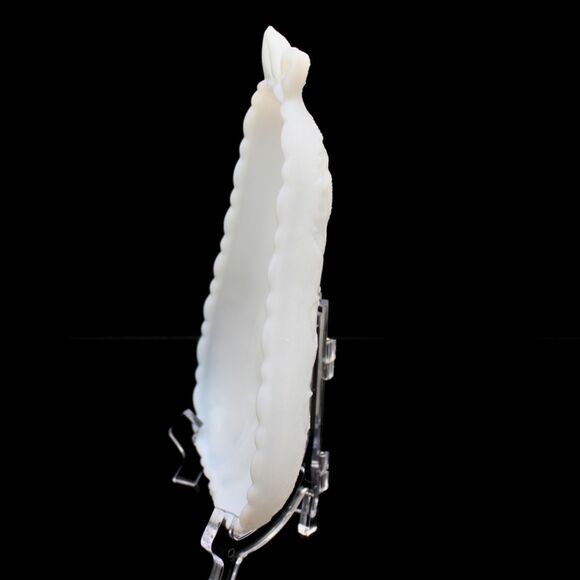 Vintage Milk Glass Pear Shaped Dish by Hazel Atlas Embossed Relish Candy Trinket - Picture 5 of 7